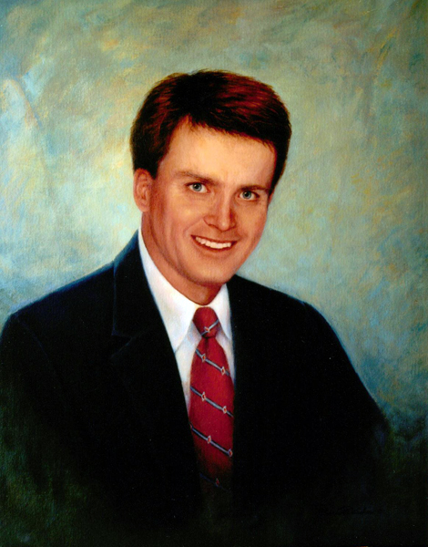 Oil Painting of Doctor David Brandhagen, Mayo Clinic, by artist Charlotte Wiskow